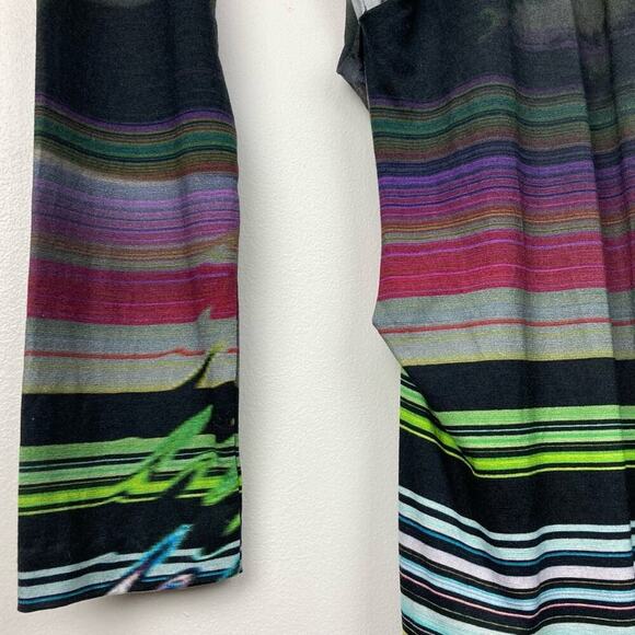 NICOLE MILLER Artelier 00608 Striped Stretch Knit Dress    Size S - Picture 4 of 10